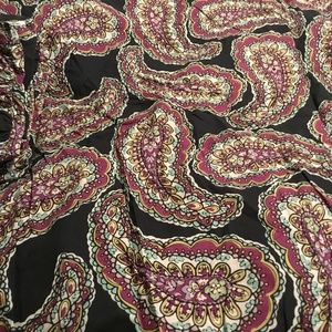 PB Dorm full/queen ruched paisley duvet  and two standard shams